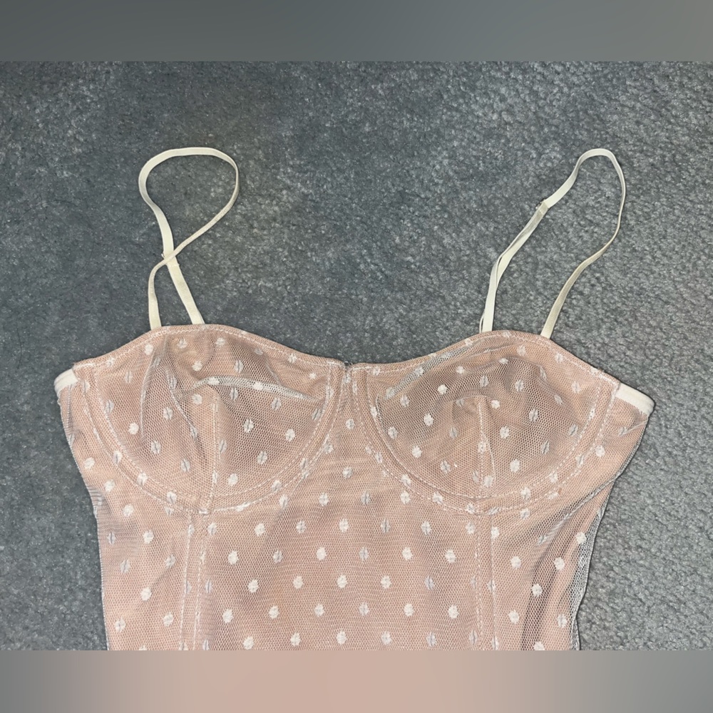 White fox Polka Dot Corset Bodysuit - Picture 5 of 5